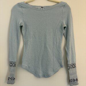 Free People Waffle Shirt